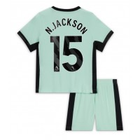 Camiseta Chelsea Nicolas Jackson #15 Tercera Equipación Replica 2023-24 para niños mangas cortas (+ Pantalones cortos)